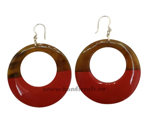 Horn & lacquer earrings