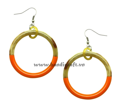 Horn & lacquer earrings