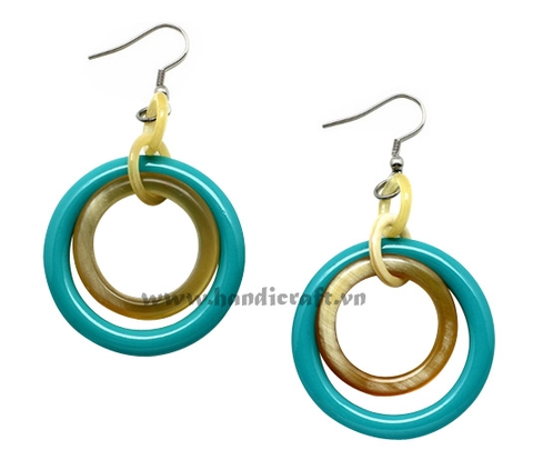 Horn & lacquer earrings