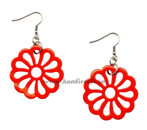 Horn & lacquer earrings