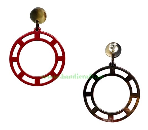 Horn & lacquer earrings
