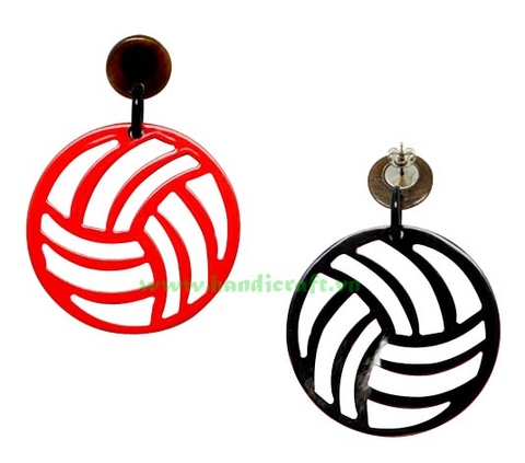 Horn & lacquer earrings