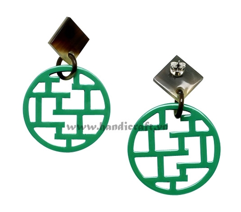 Horn & lacquer earrings