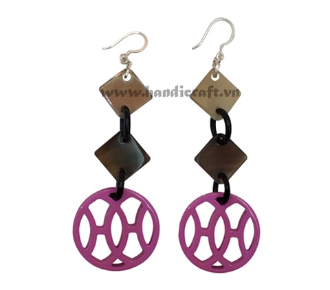 Horn & lacquer earrings