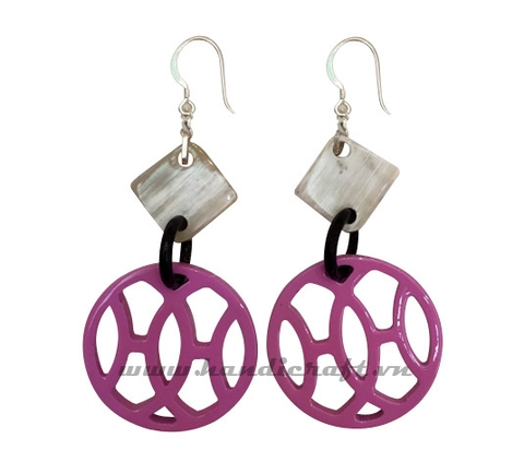 Horn & lacquer earrings