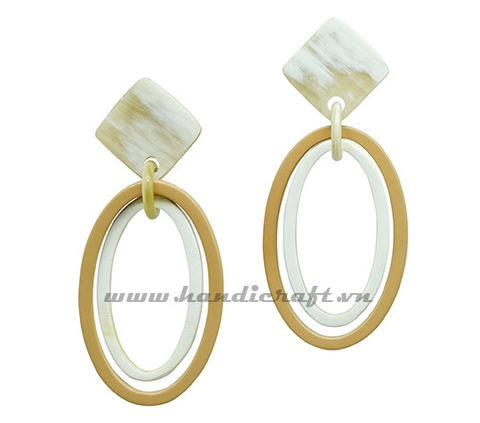 Horn & lacquer earrings