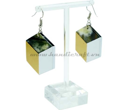 Horn & lacquer earrings