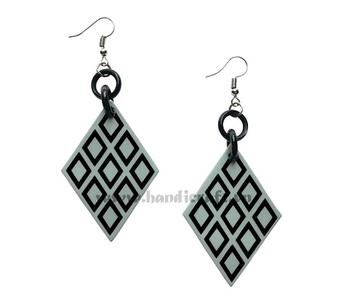 Horn & lacquer earrings
