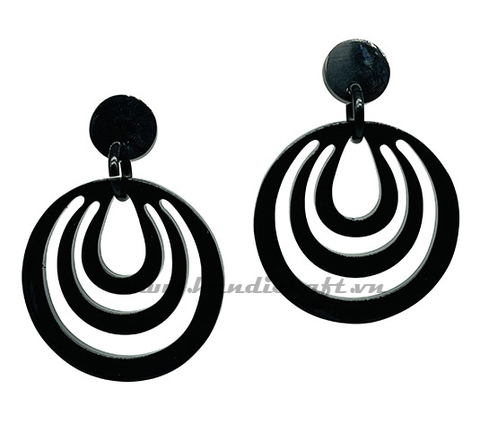 Horn & lacquer earrings