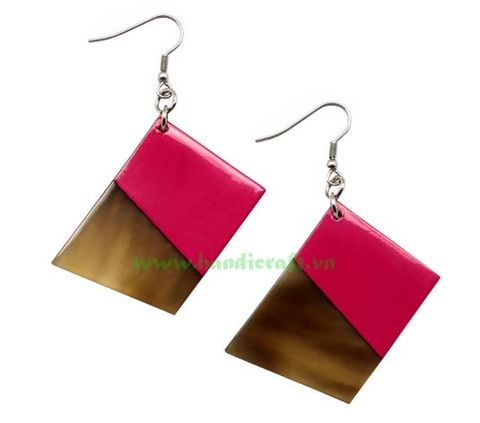 Horn & lacquer earrings