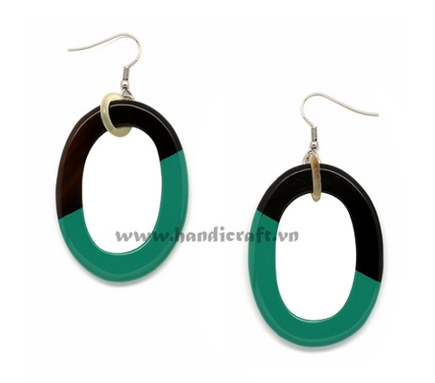 Horn & lacquer earrings