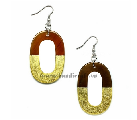 Horn & lacquer earrings