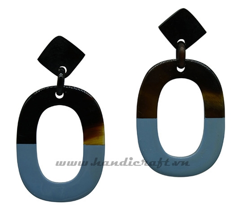 Horn & lacquer earrings