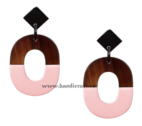 Horn & lacquer earrings