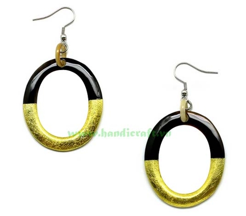 Horn & lacquer earrings