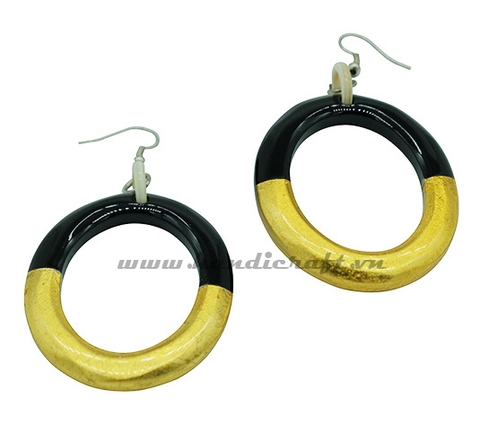 Horn & lacquer earrings