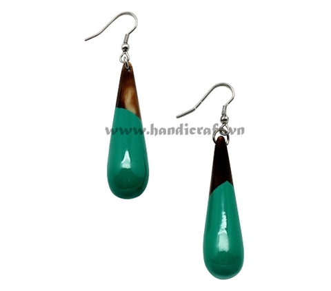 Horn & lacquer earrings