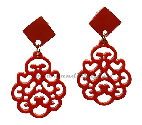 Horn & lacquer earrings
