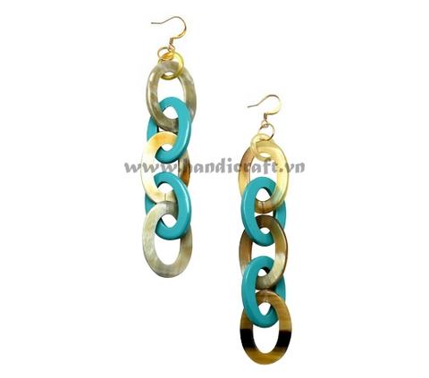 Horn & lacquer earrings
