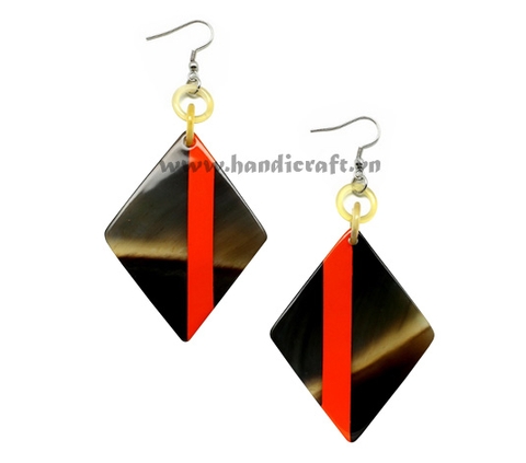 Horn & lacquer earrings