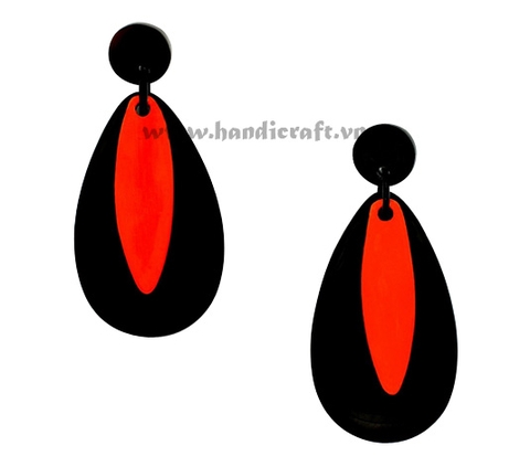 Horn & lacquer earrings