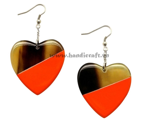 Horn & lacquer earrings