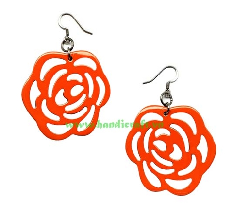 Horn & lacquer earrings