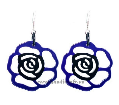 Horn & lacquer earrings