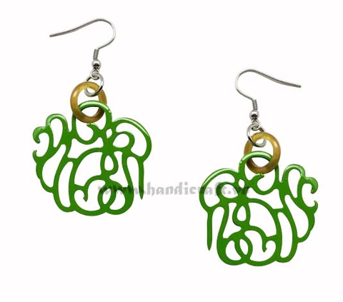 Horn & lacquer earrings