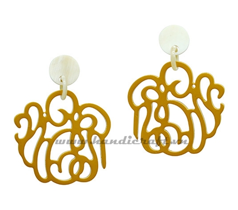 Horn & lacquer earrings