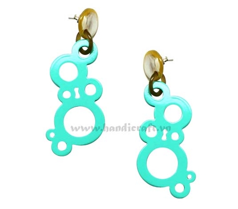 Horn & lacquer earrings
