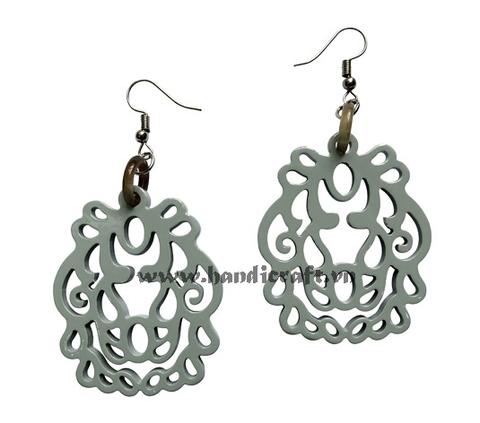 Horn & lacquer earrings