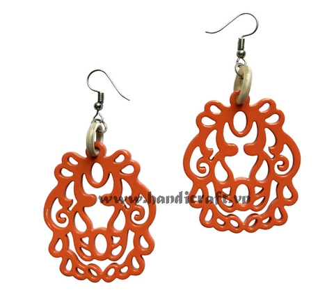 Horn & lacquer earrings