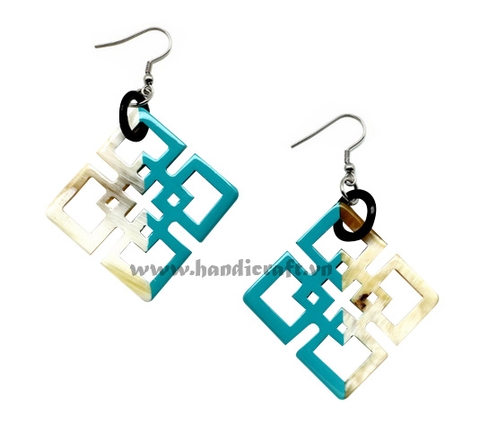 Horn & lacquer earrings