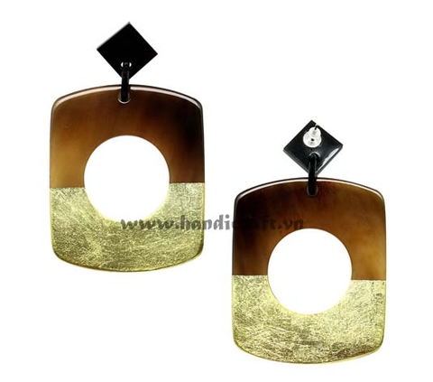 Horn & lacquer earrings