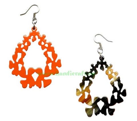 Horn & lacquer earrings