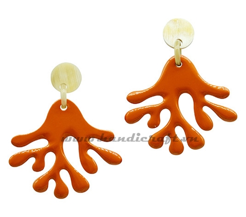 Horn & lacquer earrings