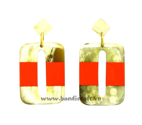 Horn & lacquer earrings