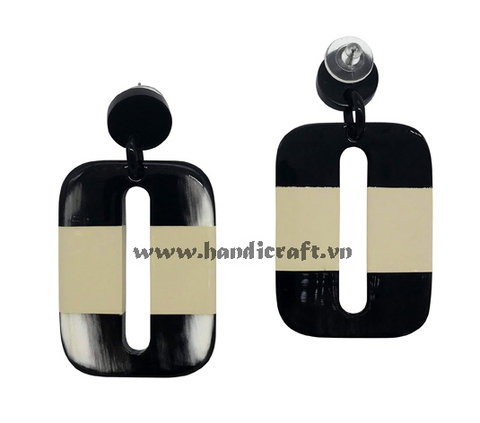 Horn & lacquer earrings