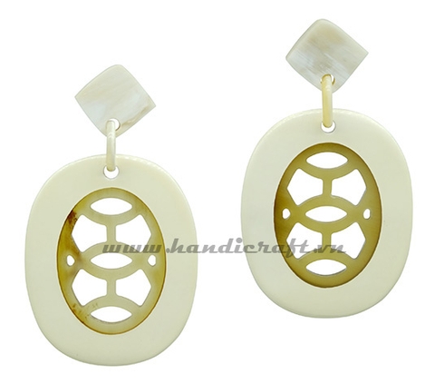 Horn & lacquer earrings