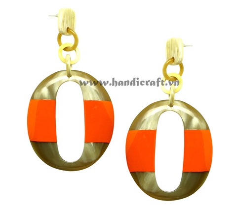 Horn & lacquer earrings