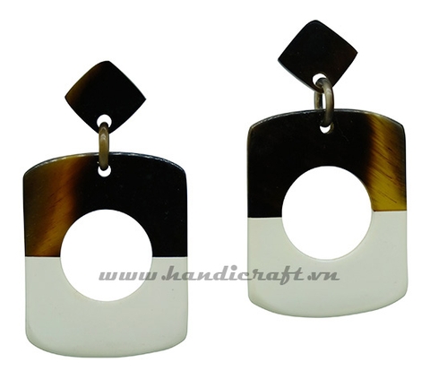 Horn & lacquer earrings