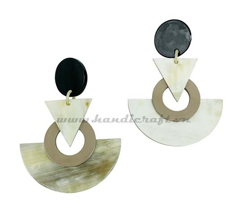 Horn and Lacquer Earrings