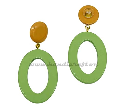 Horn and Lacquer Earrings