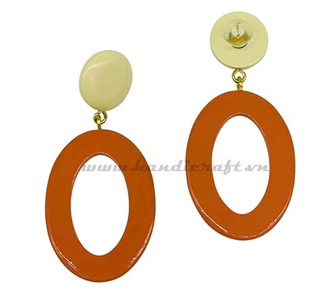 Horn and Lacquer Earrings