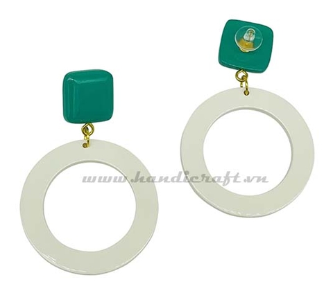 Horn and Lacquer Earrings