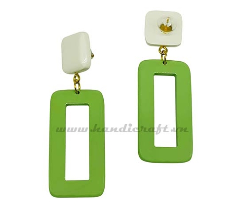 Horn and Lacquer Earrings