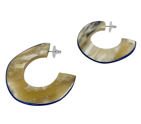 Horn and Lacquer Earrings