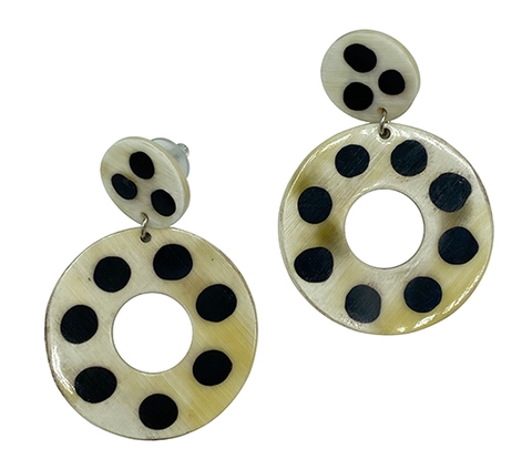 Horn and Lacquer Earrings