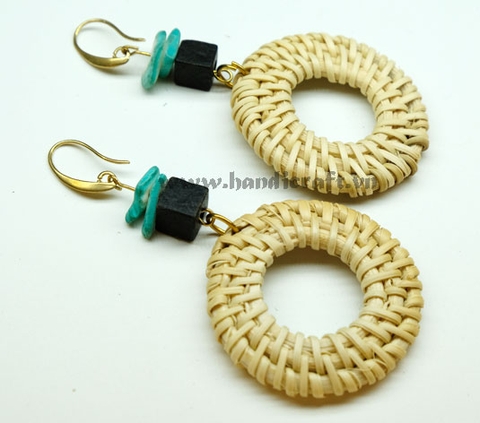 Natural Rattan Earrings